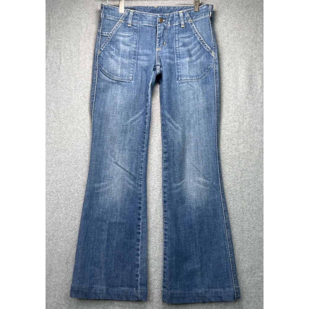 Citizens Of Humanities Jeans 29 Blue Tallulah 123 Low Waist Wide Leg Stretch Y2K